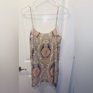 BCBGeneration Paisley Print Mini Dress in Pink and Gold